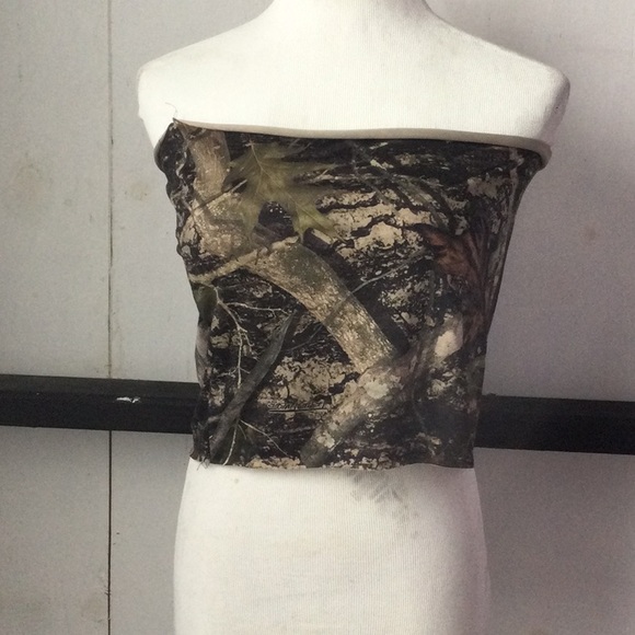 true timber Tops - True Timber forest camouflage y2k long womens tube